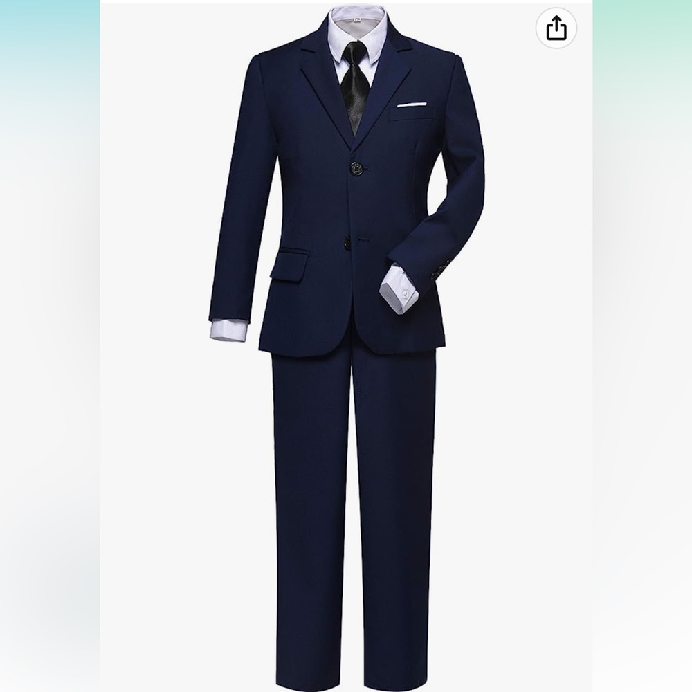 Boys Navy 5 Piece Suit Set size 6